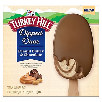 Turkey Hill Peanut Butter And Chocolate Dipped Bars - 9 FZ - Image 1