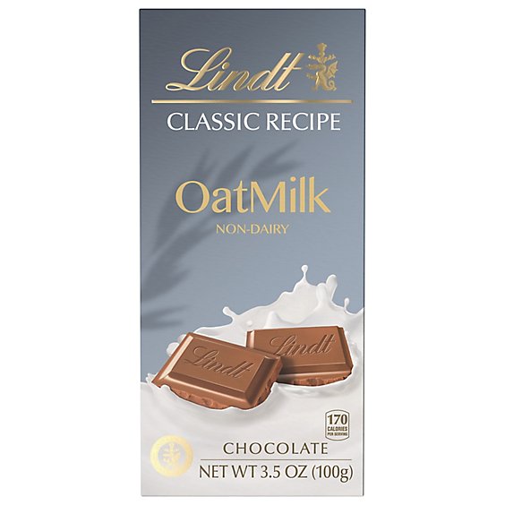 Lindt CLASSIC RECIPE Non-Dairy Oat Milk Plain Chocolate Candy Bar - 3.5 Oz