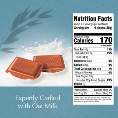 Lindt CLASSIC RECIPE Non-Dairy Oat Milk Plain Chocolate Candy Bar - 3.5 Oz - Image 4