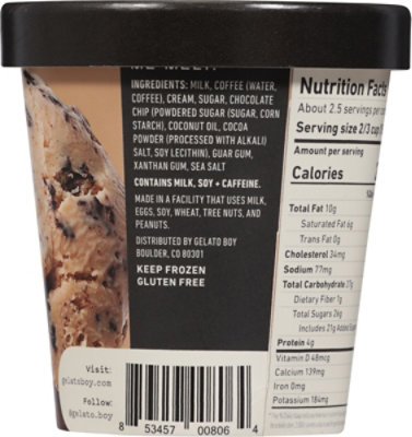Gelato Boy Gelato Coffee Chip - 16 OZ - Image 5