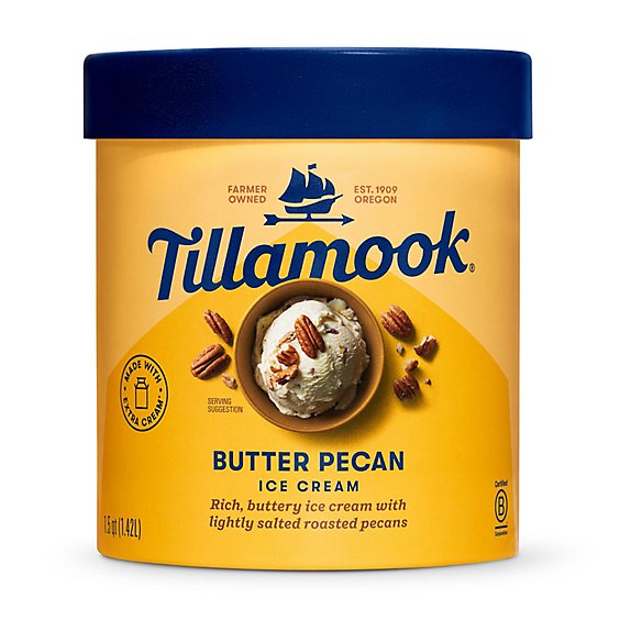 Tillamook Butter Pecan Ice Cream - 48 Oz