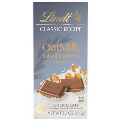 Lindt CLASSIC RECIPE Non-Dairy Oat Milk Salted Caramel Chocolate Candy Bar - 3.5 Oz