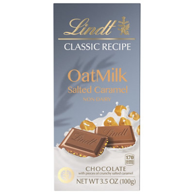 Lindt CLASSIC RECIPE Non-Dairy Oat Milk Salted Caramel Chocolate Candy Bar - 3.5 Oz - Image 1