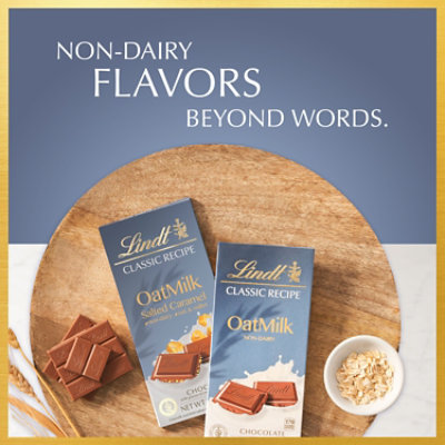 Lindt CLASSIC RECIPE Non-Dairy Oat Milk Salted Caramel Chocolate Candy Bar - 3.5 Oz - Image 5