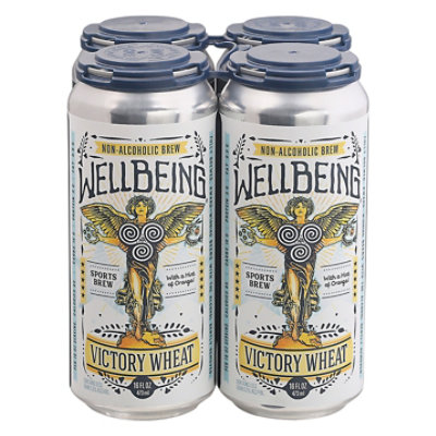 Wellbeing Brewing Co Non Alcoholic Citrus Wheat Beer With Electrolytes  Cans - 4-16 FZ - Image 3