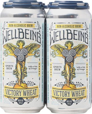 Wellbeing Brewing Co Non Alcoholic Citrus Wheat Beer With Electrolytes  Cans - 4-16 FZ - Image 2