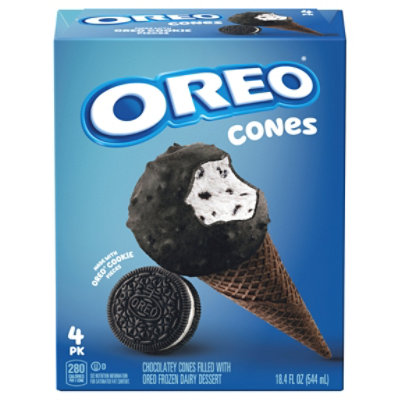 OREO Frozen Dairy Dessert Cones - 4 Count - Image 1