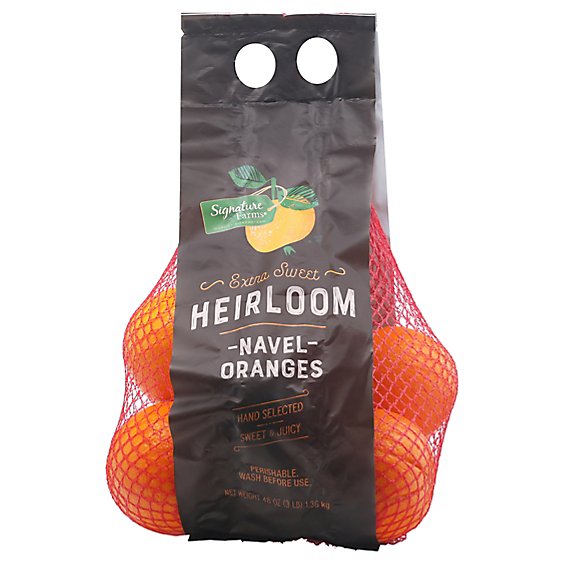 Signature Farms Sweet Heirloom Navel Oranges In Bag - 3 LB