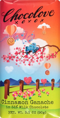 Chocolove Bar Cinnamon Ganache Milk Chocolate Valentine - 3.2 Oz