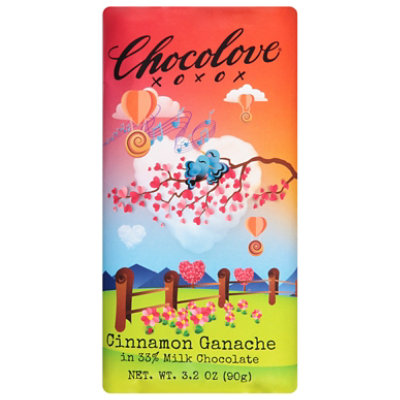Chocolove Bar Cinnamon Ganache Milk Chocolate Valentine - 3.2 Oz