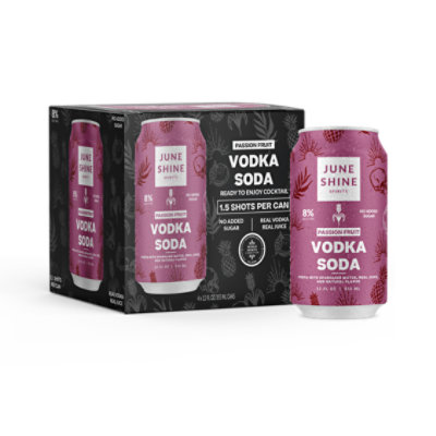 JuneShine Spirits Passion Fruit Vodka Soda 412 Fl. Oz. Vons