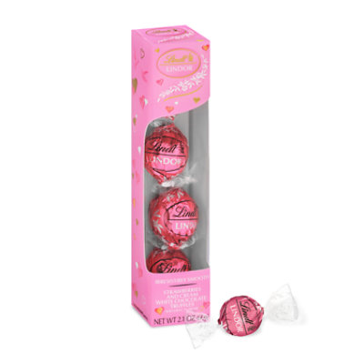 Lindt LINDOR Valentines Strawberries and Cream White Chocolate