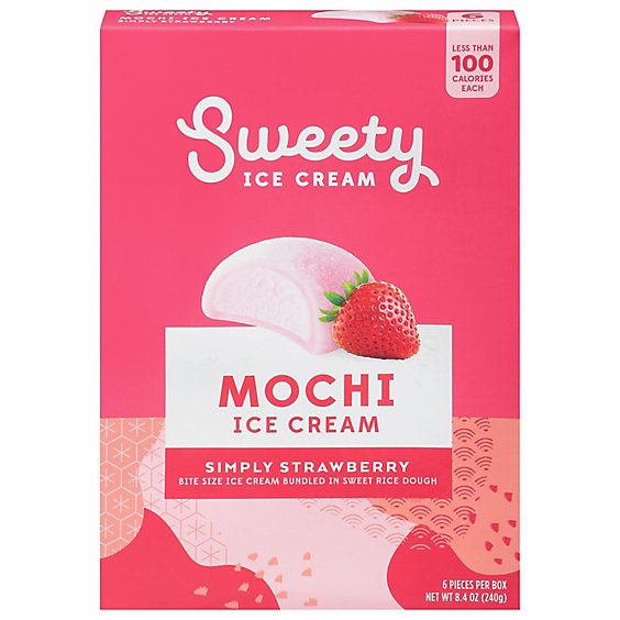 Sweety Ice Cream Mochi Simply Strawberry - 8.4 OZ
