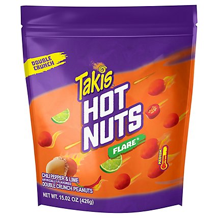 Takis Hot Nuts Flare Double Crunch Peanuts Resealable Bag Of 15 Ounces - 15.03 OZ - Image 2