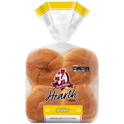 Aunt Millie's Hearth Butter Hamburger Bun - 8 CT - Image 2