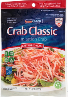 Crab Classic Imitation Crab Easy Shred Flake - 8 OZ - Image 2