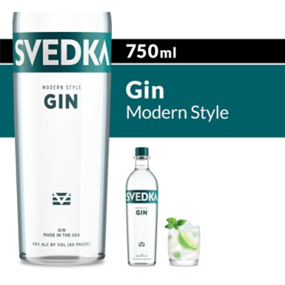 SVEDKA Modern Style Gin 80 Proof - 750 Ml