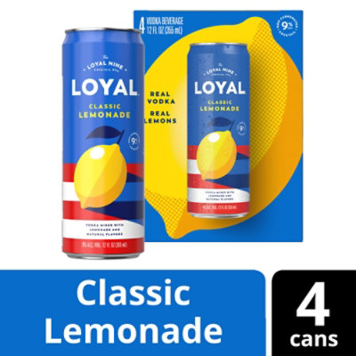 Loyal 9 Lemonade Vodka Cocktail - 4-12 Fl. Oz. - Image 1