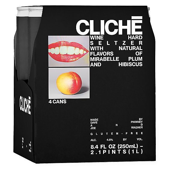 Cliche Hard Seltzer Mirabelle Plum Wine - 4-250 ML