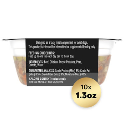 Cesar Simply Crafted Beef Chicken Purple Potatoes Meal Topper Adult Wet Dog Food - 1.3 Oz - Image 3