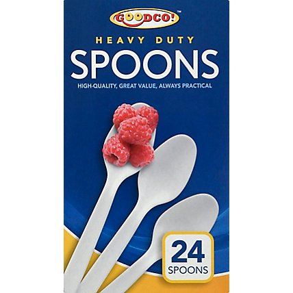 Good Co Plastic Cutlery Spoons - 24 CT - Image 2