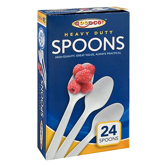 Good Co Plastic Cutlery Spoons - 24 CT