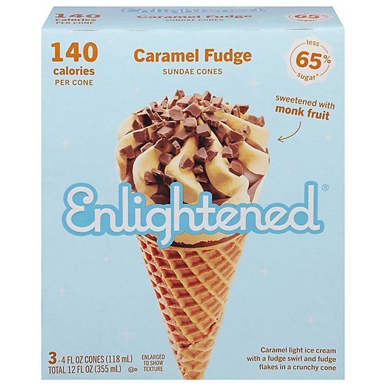 Caramel Fudge Sundae Cones - 3-4 Fl. Oz.