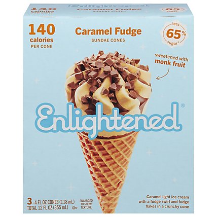 Caramel Fudge Sundae Cones - 3-4 Fl. Oz. - Image 1