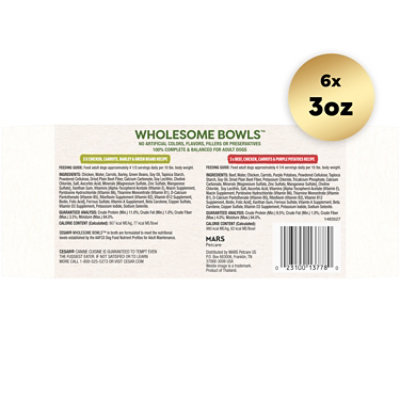 Cesar Wholesome Bowls Chicken Green Beans/Beef Chicken & Potatoes Adult Soft Wet Dog Food - 6-3 Oz - Image 3