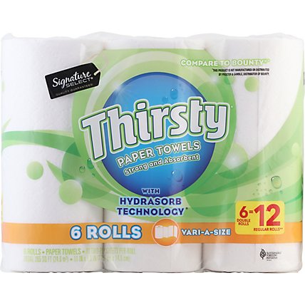 Signature Select Paper Towel Thirsty Strong Vari-a Size - 6 RL - Image 2