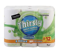 Signature Select Paper Towel Thirsty Strong Vari-a Size - 6 Roll