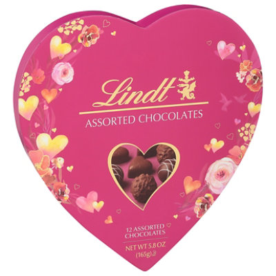 Lindt Valentines Classic Heart Chocolate Candy Truffles Gift Box- 5.8 Oz - Image 1