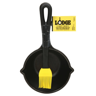 Lodge Cast Iron Melting Pot & Silicone Brush-3 ea per case