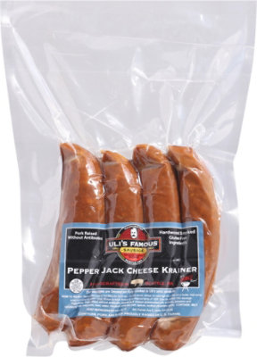 Ulis Famous Smoked Pepper Jack Cheese Krainer Sausge - 16 OZ - Image 2