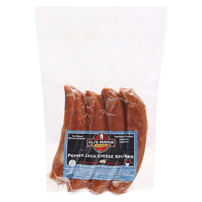 Ulis Famous Smoked Pepper Jack Cheese Krainer Sausge - 16 OZ - Image 1