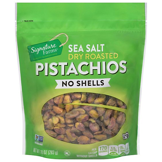 Signature Farms Roasted And Salted Shelled Pistachios Shipper - 10 OZ