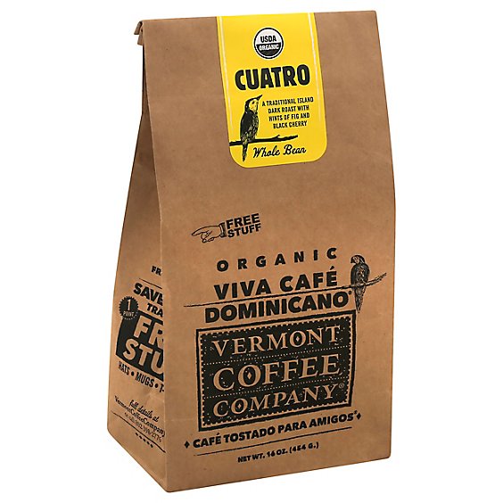 Vermont Coffee Company Organic Cuatro Coffee - 16 Oz