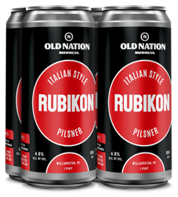 Old Nation Seasonal Lager In Cans - 4-16 FZ - Image 1