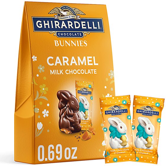 Ghirardelli Milk Chocolate Caramel Bunnies Bag - 0.69 Oz