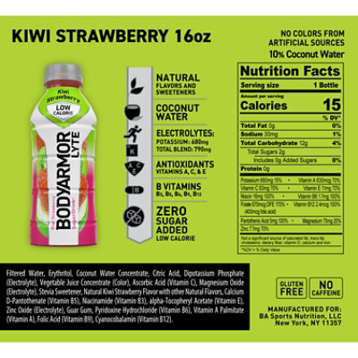 Bodyarmor Sports Drink Kiwi Strawberry Lyte - 16 FZ - Image 4