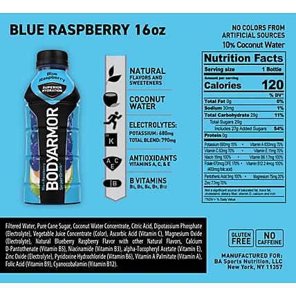 Bodyarmor Sports Drink Blue Raspberry - 16 OZ - Image 6