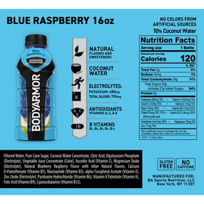 BODYARMOR Blue Raspberry Sports Drink - 16 Fl. Oz. - Image 6