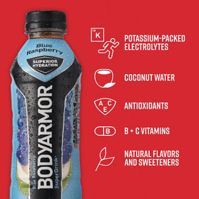 BODYARMOR Blue Raspberry Sports Drink - 16 Fl. Oz. - Image 4