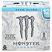 Monster Energy Zero Ultra Sugar Free Energy Drink - 6-12 FL. Oz. - Image 2