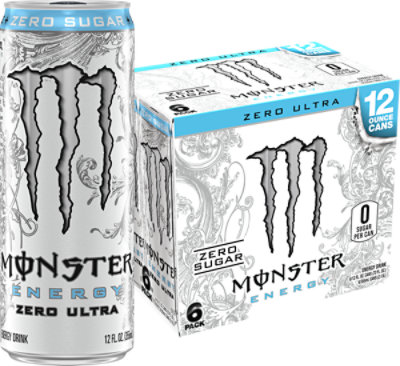 Monster Energy Zero Ultra Sugar Free Energy Drink - 6-12 FL. Oz. - Image 2