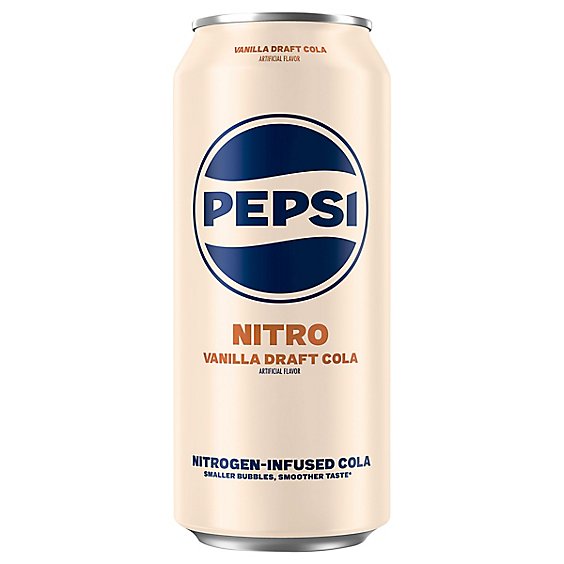 Pepsi Soda Nitro Draft Vanilla Cola - 13.65 FZ