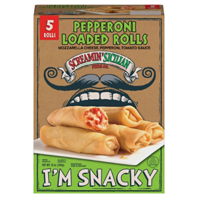 Screamin Sicilian Loaded Rolls Pepperoni - 10 OZ - Image 1