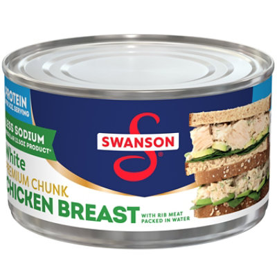 Swanson 35% Less Sodium White Premium Chunk Canned Chicken Breast in Water - 12.5 Oz - Image 1