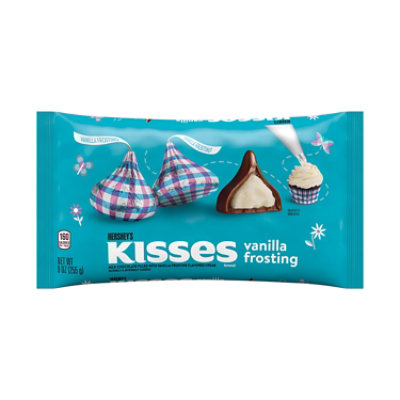HERSHEY'S Kisses Milk Chocolate And Vanilla Frosting Flavored Creme Treats Bag - 9 Oz