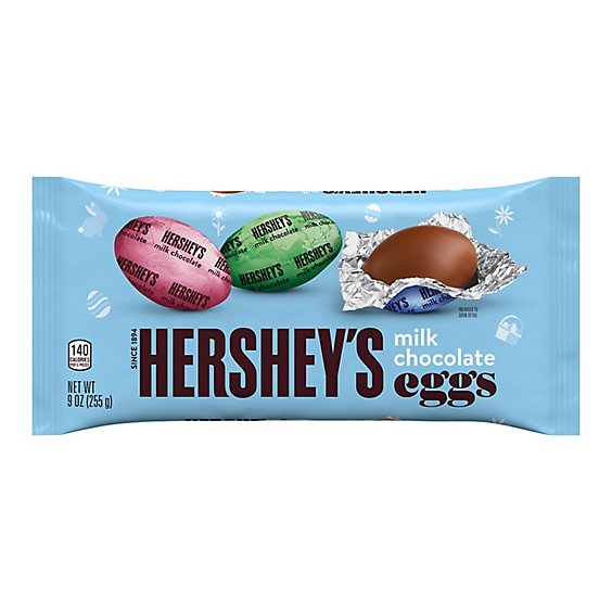 HERSHEY'S Milk Chocolate Eggs Bag - 9 Oz